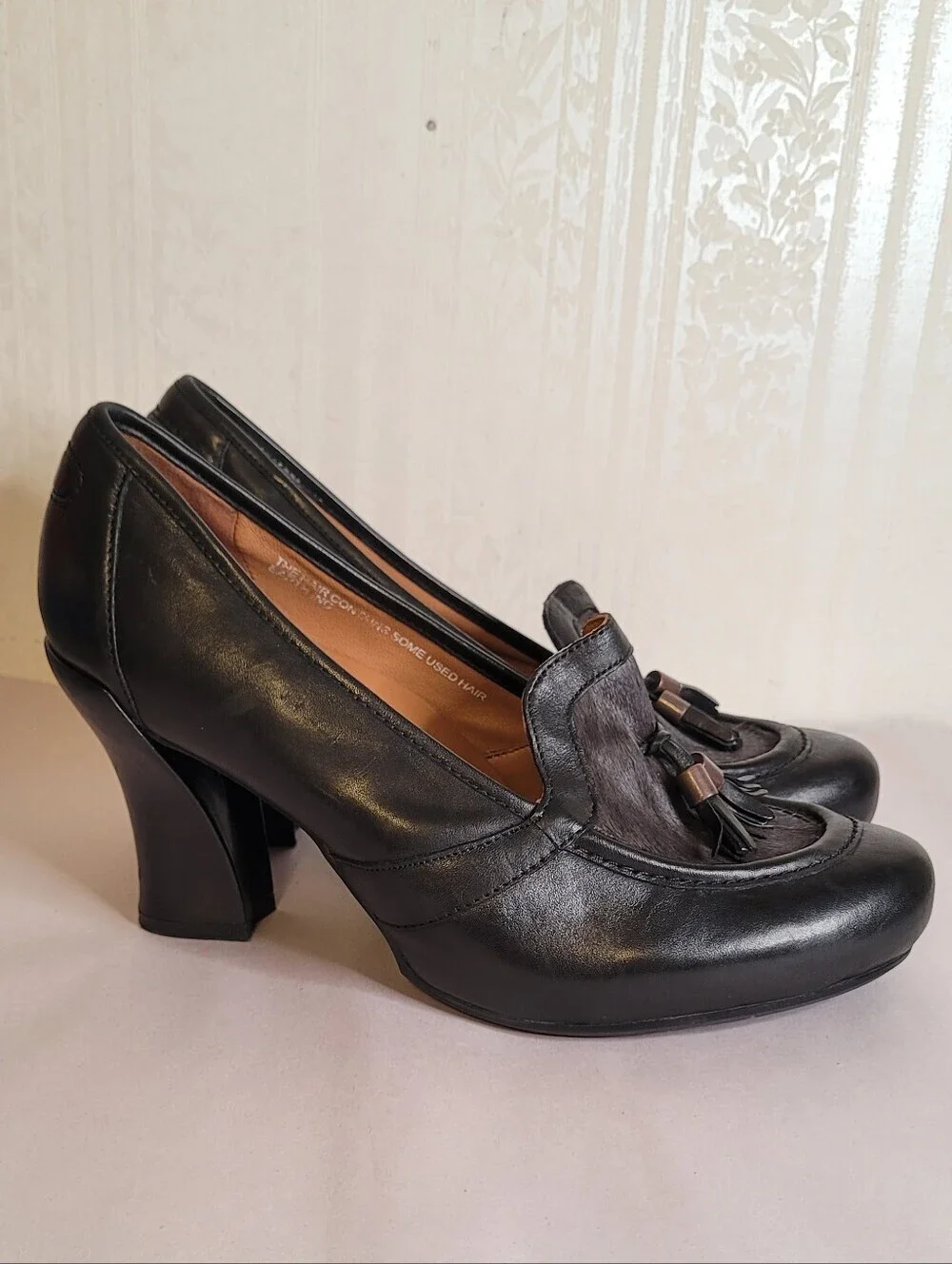 Earthies Carenna Pony Hair Leather Heels 11